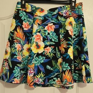 Decree Vibrant Floral Skater Skirt